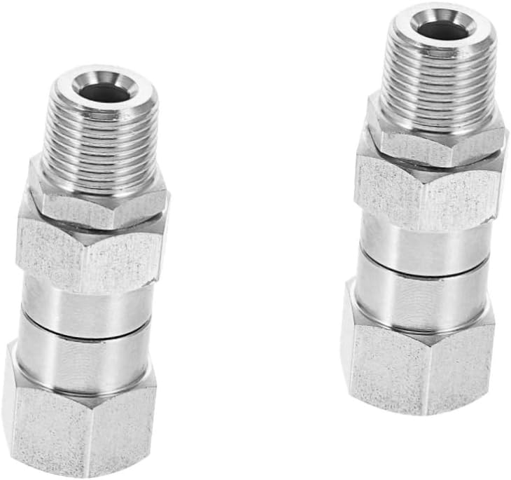Hemobllo 2pcs Compression Fitting Stainless Steel Adapter Straight Coupling Connector for Easy Installation and Reliable Sealing Various Applications - Image 1